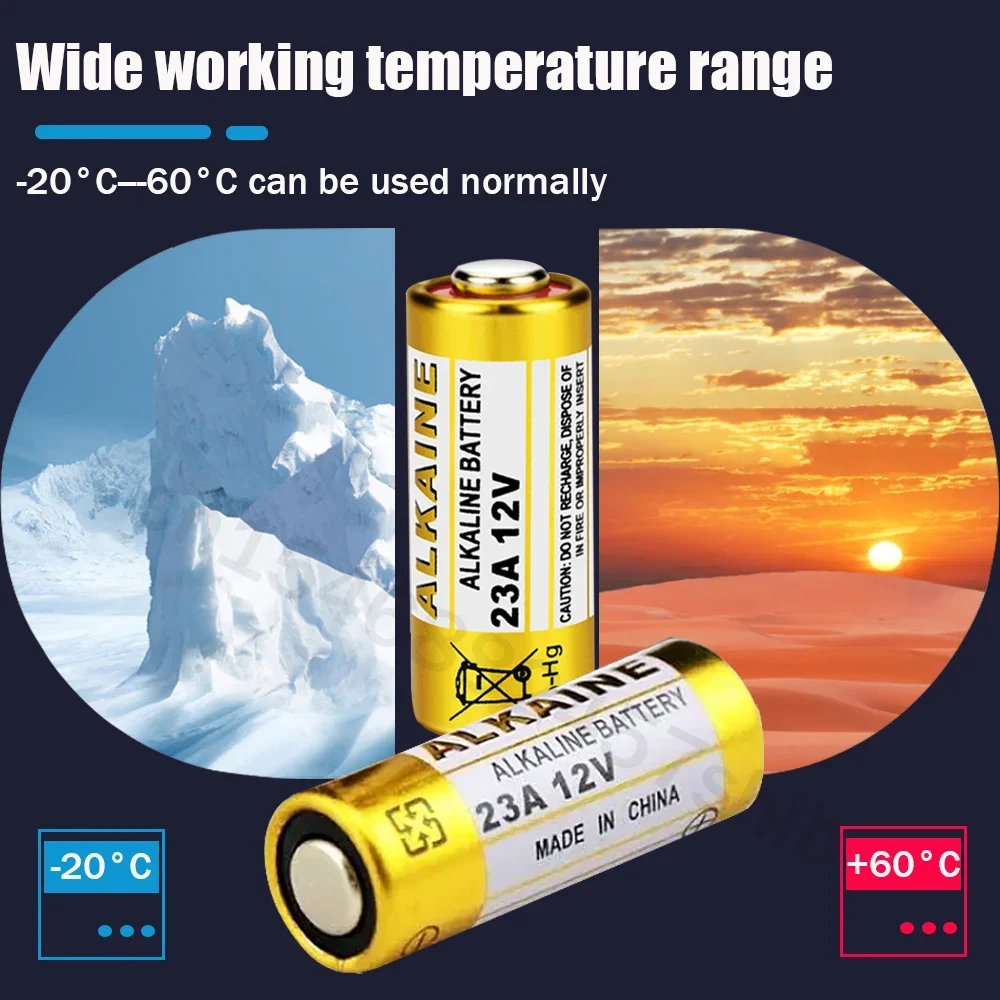 2pcs A23 23A 12V Alkaline Battery for Remote Control Doorbell