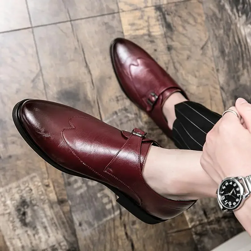 

Wedding Summer New Men's Casual Leather Business Formal Wear British Style Derby Black Men's Shoes