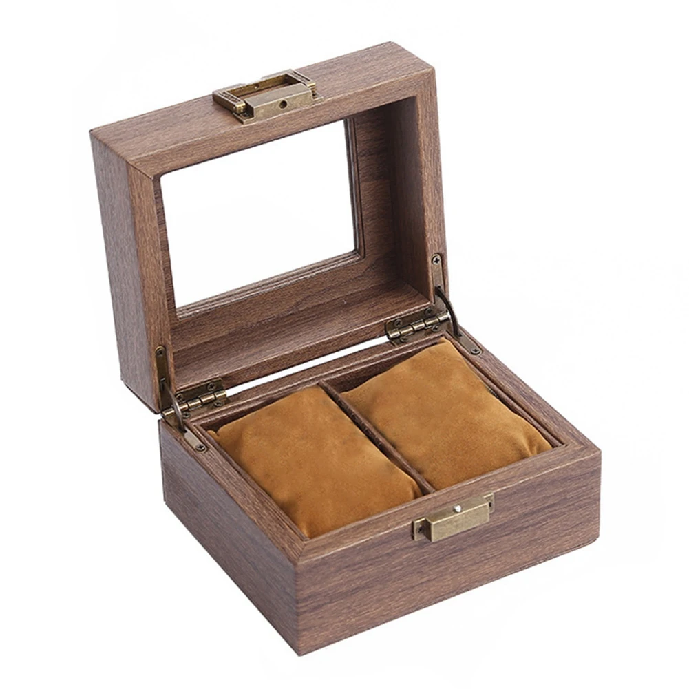 

Деревянная коробка для хранения ювелирных изделий, многофункциональная стеклянная витрина, для Хранения Драгоценностей