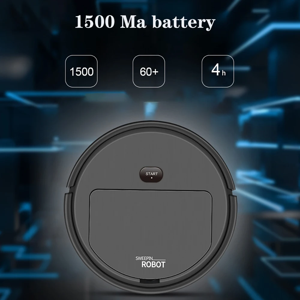New Sweeping Robot Vacuum Cleaner Mopping 3 In 1 Smart Wireless 1500Pa Dragging Cleaning Sweep Floor For Home Office Clean 3