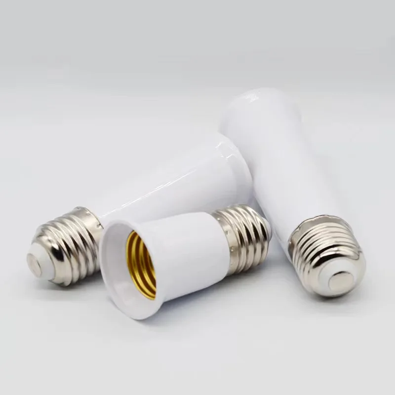 E27 to E27 Extender Lamp Holder Base Bulb Extend Extension Socket Adapter 65mm 95mm 120mm LED Light Adapter Converter Lamp Holder Lamp Bulb Holder Lamp Base Lamp Socket Extender