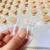 30/105 pcs 15ml Glass Bottles Cork Stopper Tiny Test Tube Jars Clear Mini Containers DIY Wedding Favors Small Wishing Bottles 5