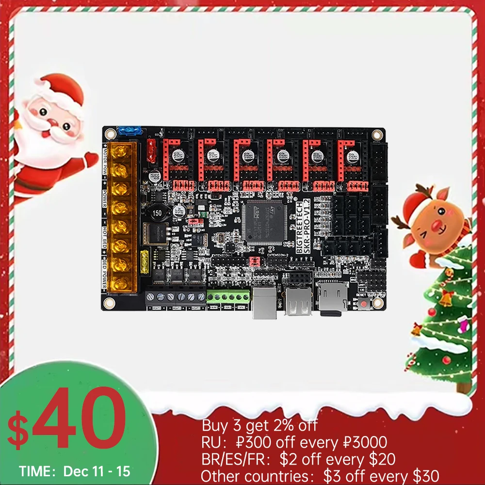 Bigtreetech-skr Pro V1.2 Motherboard Suporte a Impressão em Três Cores Wifi Tmc2209 vs Mks Gen l Board para Tft35 V3.0 Ender 3