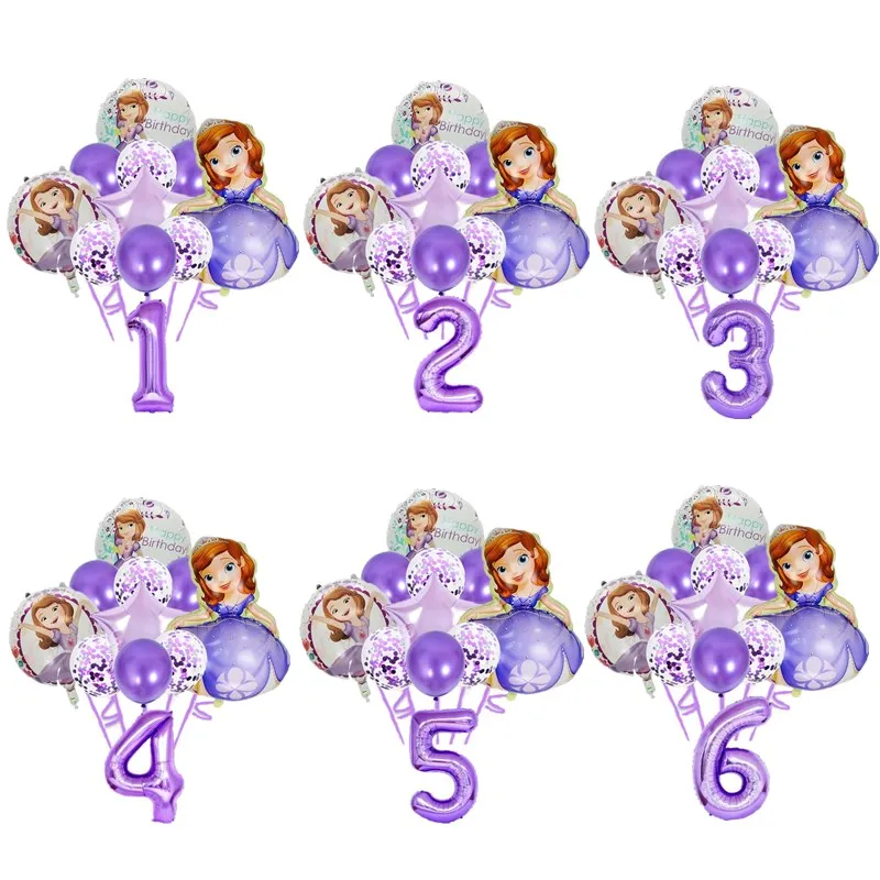

Large Cartoon Disney Princess Sofia Foil Balloon Set Girl Favor Wedding Birthday Party Decoration Kid Party Sophia DIY Decor Toy