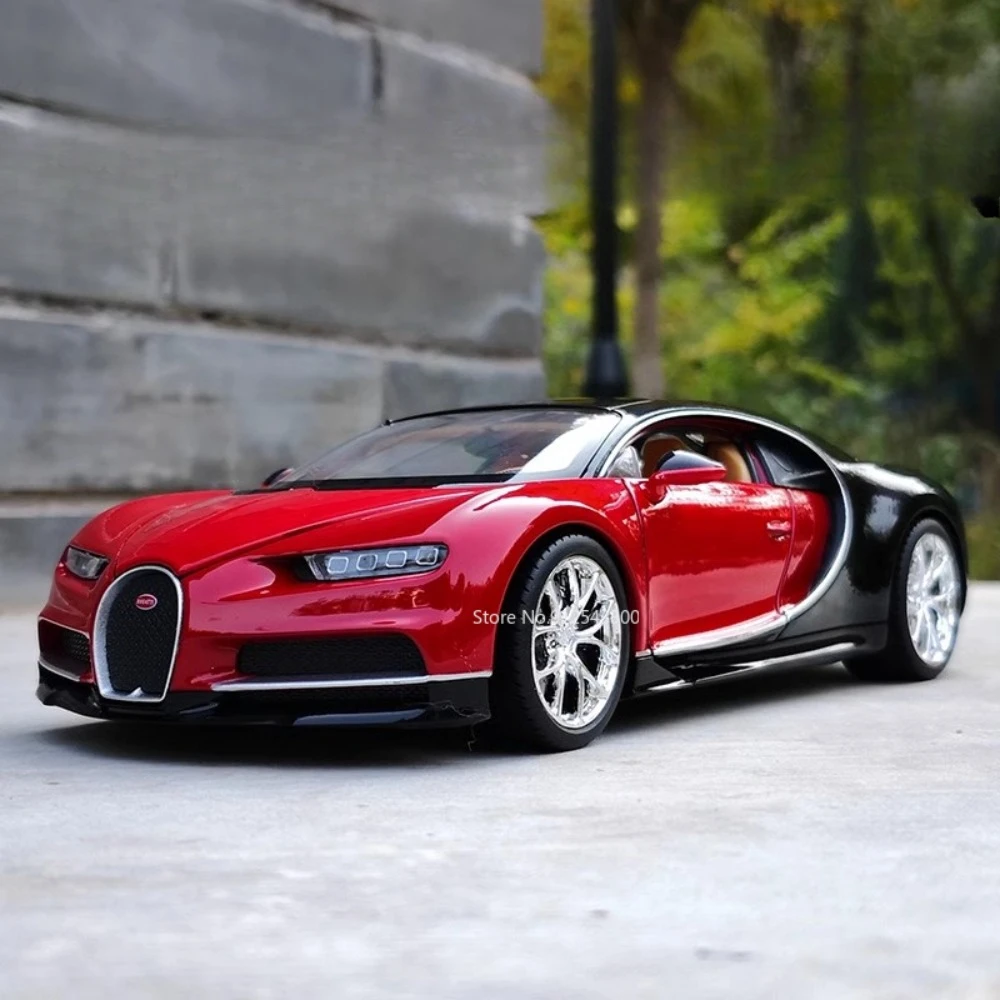 

1/24 Scale Bugatti Chiron Diecast Toy Alloy Car Model 3 Doors Opened Static Simulation Scale Model Car Toy Boy Collect Souvenirs