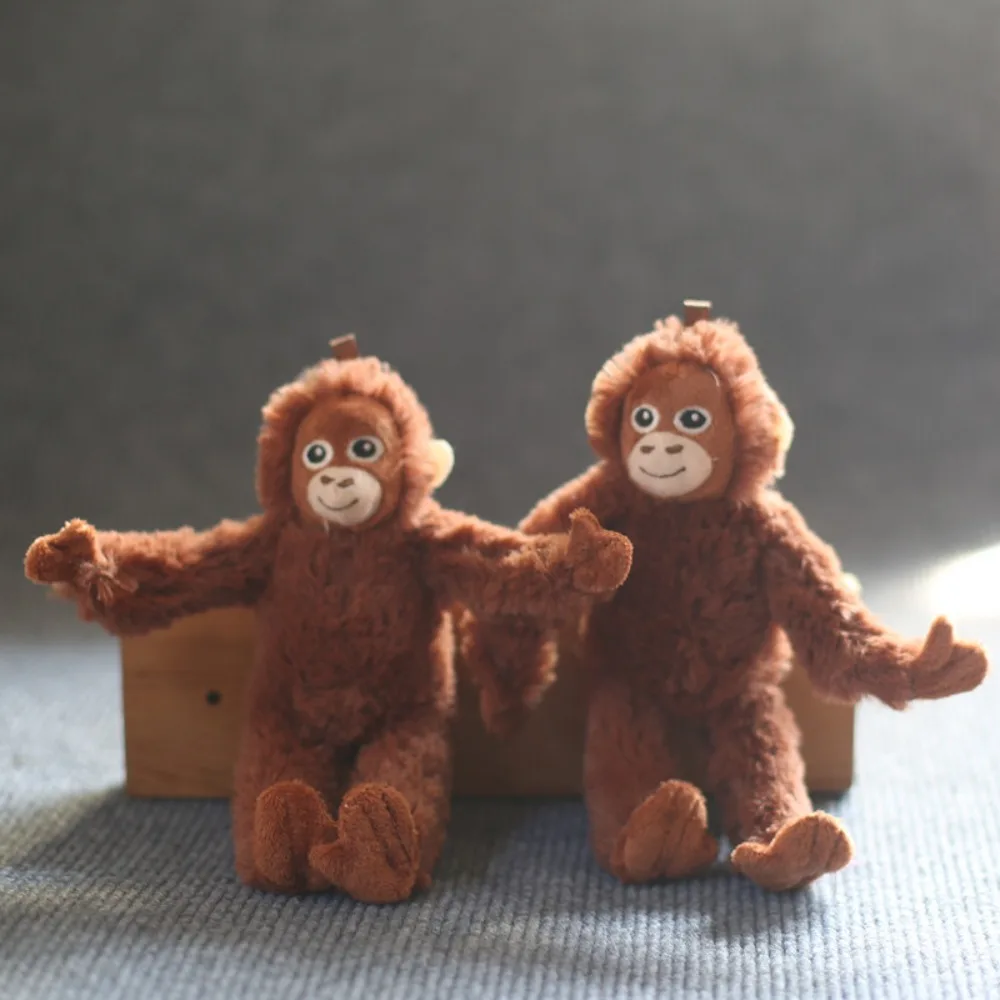 Lovely Gorilla Orangutans Monkey Cute Animal Pendant Key Ring Soft Stuffed Doll Plush Toy Girl Boy Birthday Christmas Gift 5