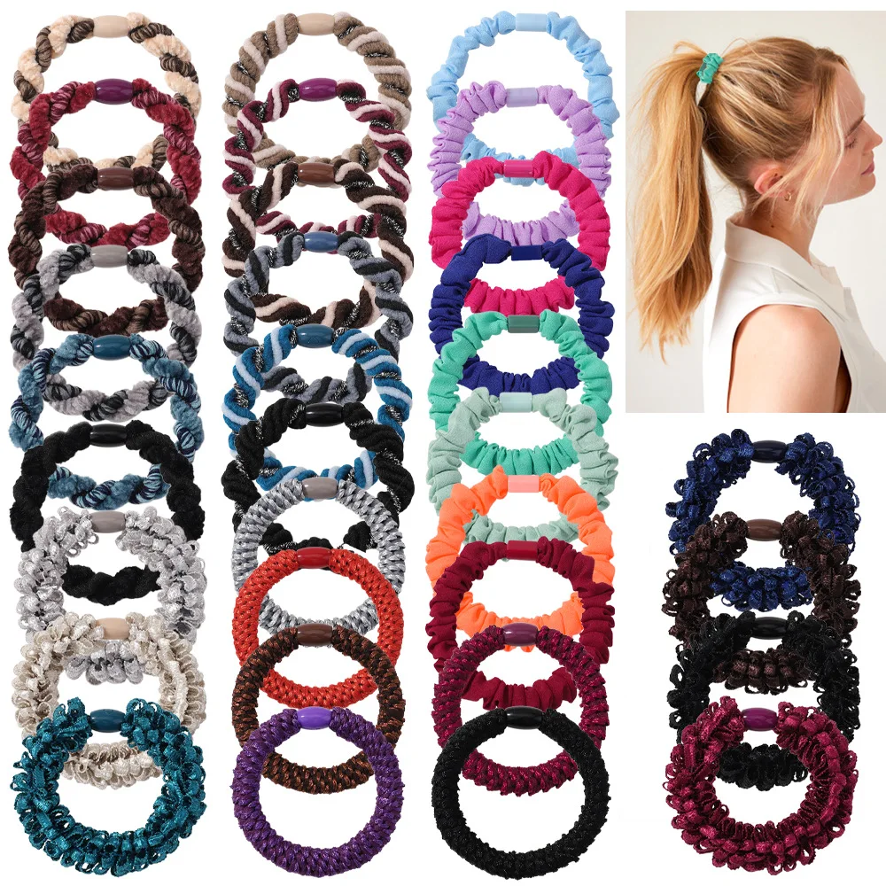 

150 PCS/Lot New Women Girls Hair Rubber Bands Hair Ties Elastic Hair Bands Hair Ropes Ponytail Holders Hair Scrunchies