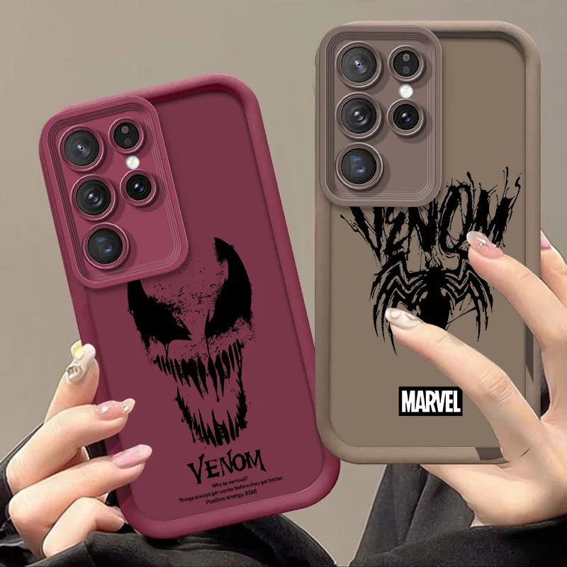 

Venom Bnime LOGO For Samsung A24 A30 A31 A32 A33 A34 A50 A51 A52 A53 A54 A71 A73 A15 A25 Eyes Ladder Phone Case Soft Funda Cover