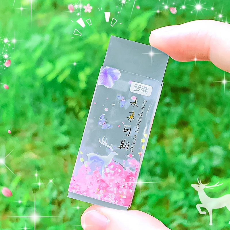 Rubber Transparent Erasers Kawaii Aesthetic Stationery Items School Teacher Gift Office Supplies Classroom Back to School pencil eraser eraser pen plasticine eraser eraser refillable pen biscuit eraser kneadable eraser retractable eraser