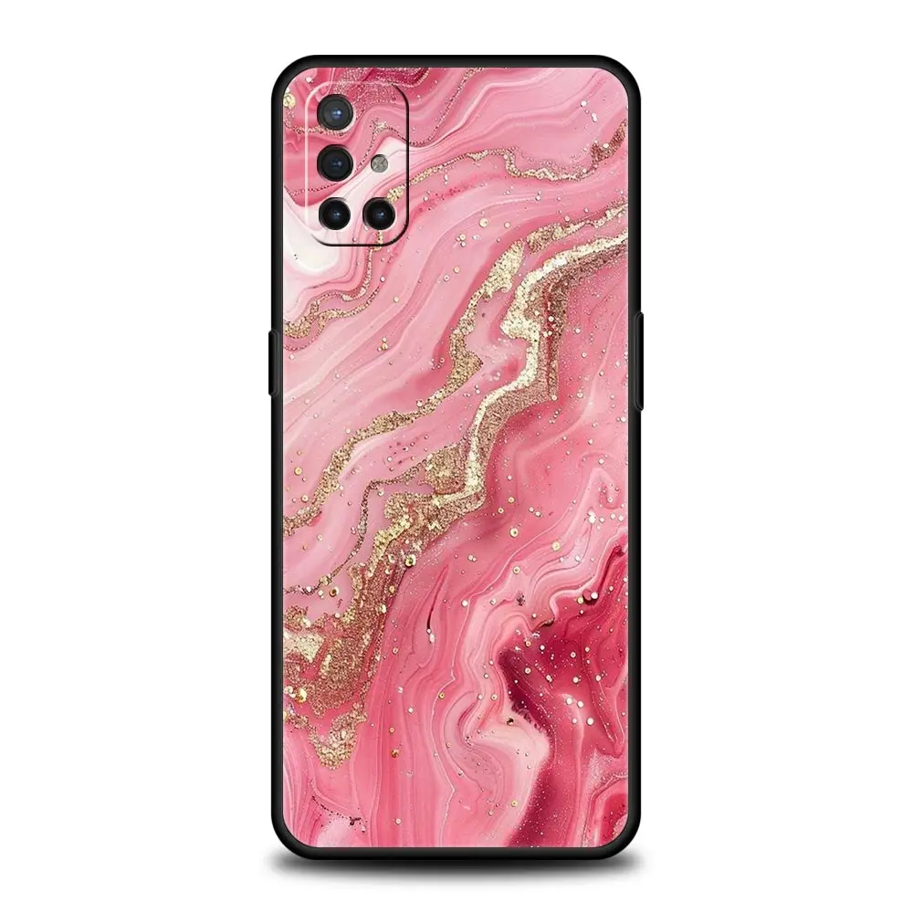 Elegant Gold & Pink Marble Phone Case - Stylish Protective Cover