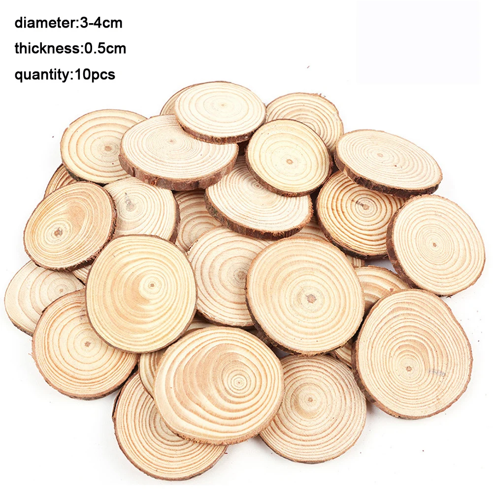 Wooden Slices Wood Log Discs Round Rustic Wedding Crafts Coasters 4CM To  15CM