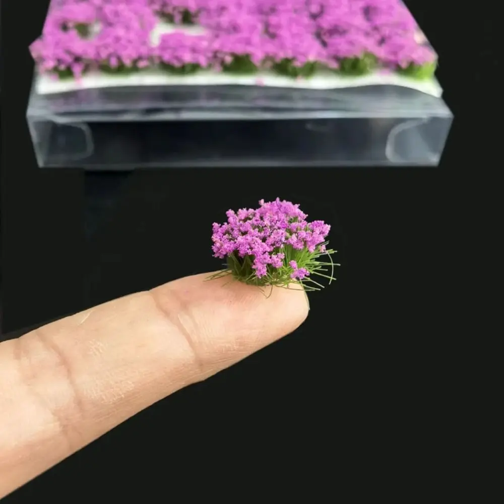 DIY 미니어처 꽃송이 모형 기차 만들기용 정적 꽃송이 시뮬레이션 8mm 높이 꽃풀 모형