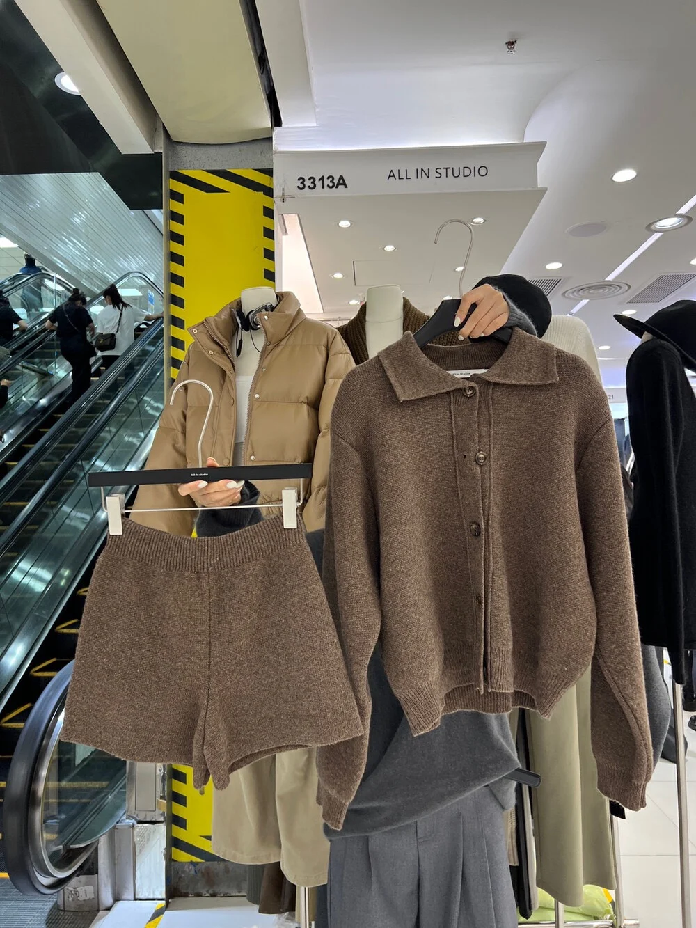 Autumn Winter New Two-piece Knitted Sets Single Breasted Sweater Top High Waist Shorts Korean Fashion Casual Outfits Solid Suit