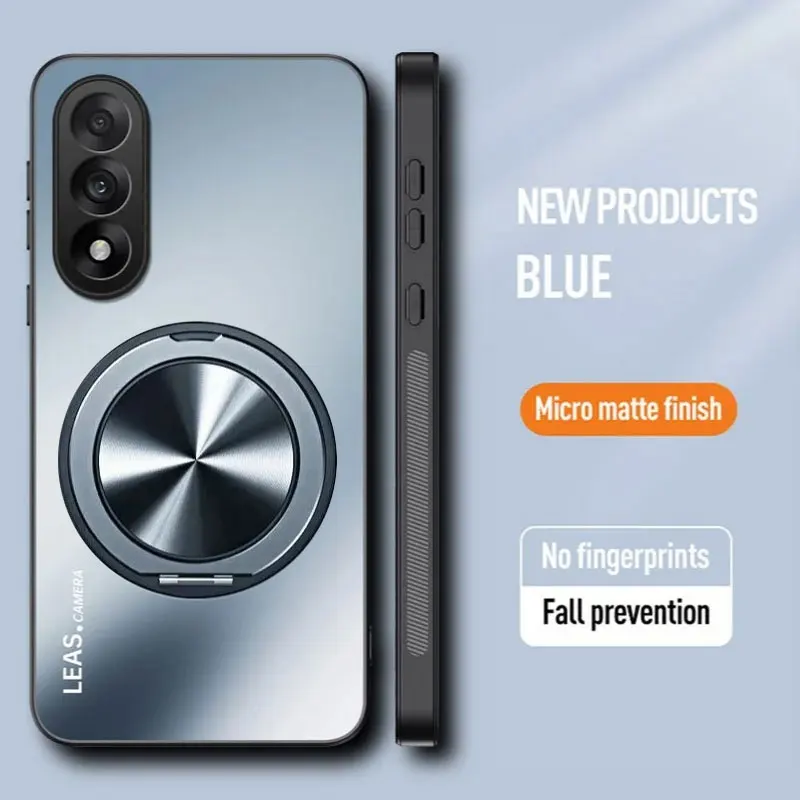 Magnetic Matte Shockproof Holder Phone Case