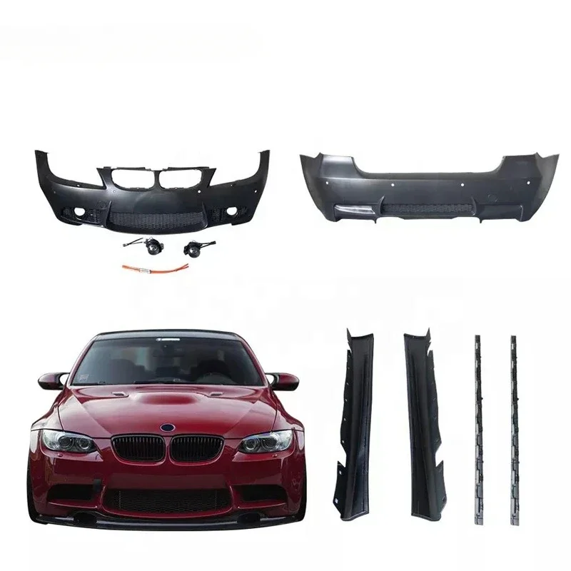 

Front Rear Bumper for BMW E90 2005-2012 M3 PP Body Kit with Side Skirt Car Bumpers*7