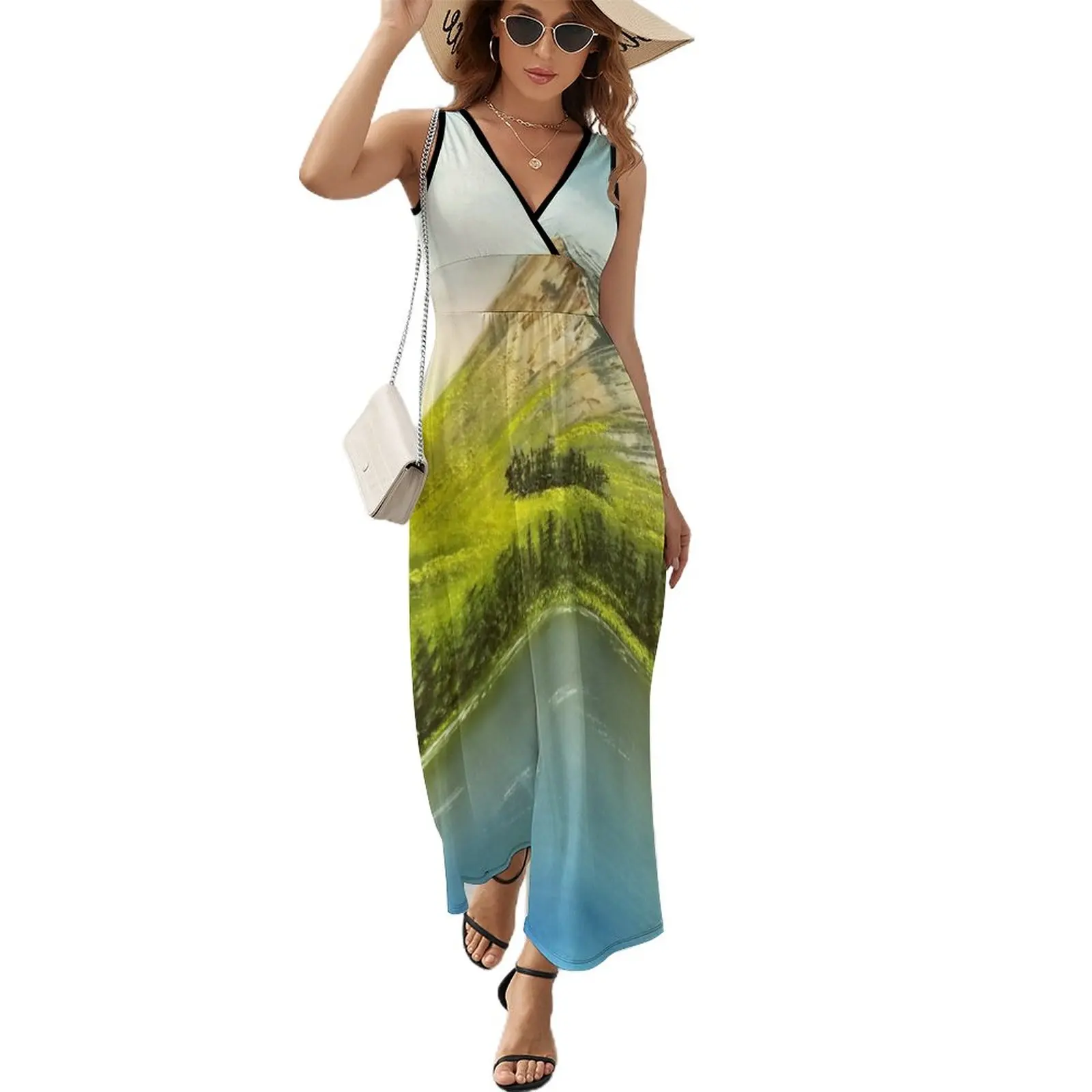 

Peaceful Peaks Sleeveless Dress loose women's dress prom dresses