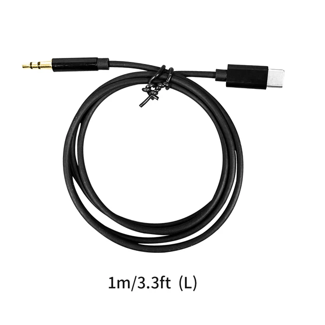 Cable auxiliar de 1m, Cable de Audio auxiliar para coche de 3,5 MM,  reemplazo de línea alámbrica macho a macho para auriculares MP3 de coche –  Los mejores productos en la tienda