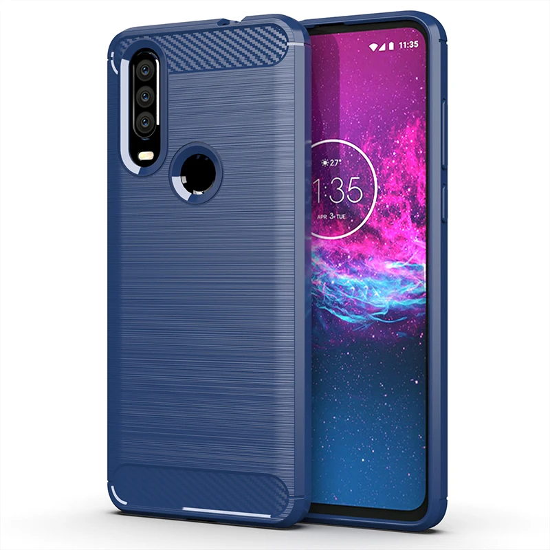 Durable Shockproof Matte Silicone Phone Cover with Carbon Fiber Design