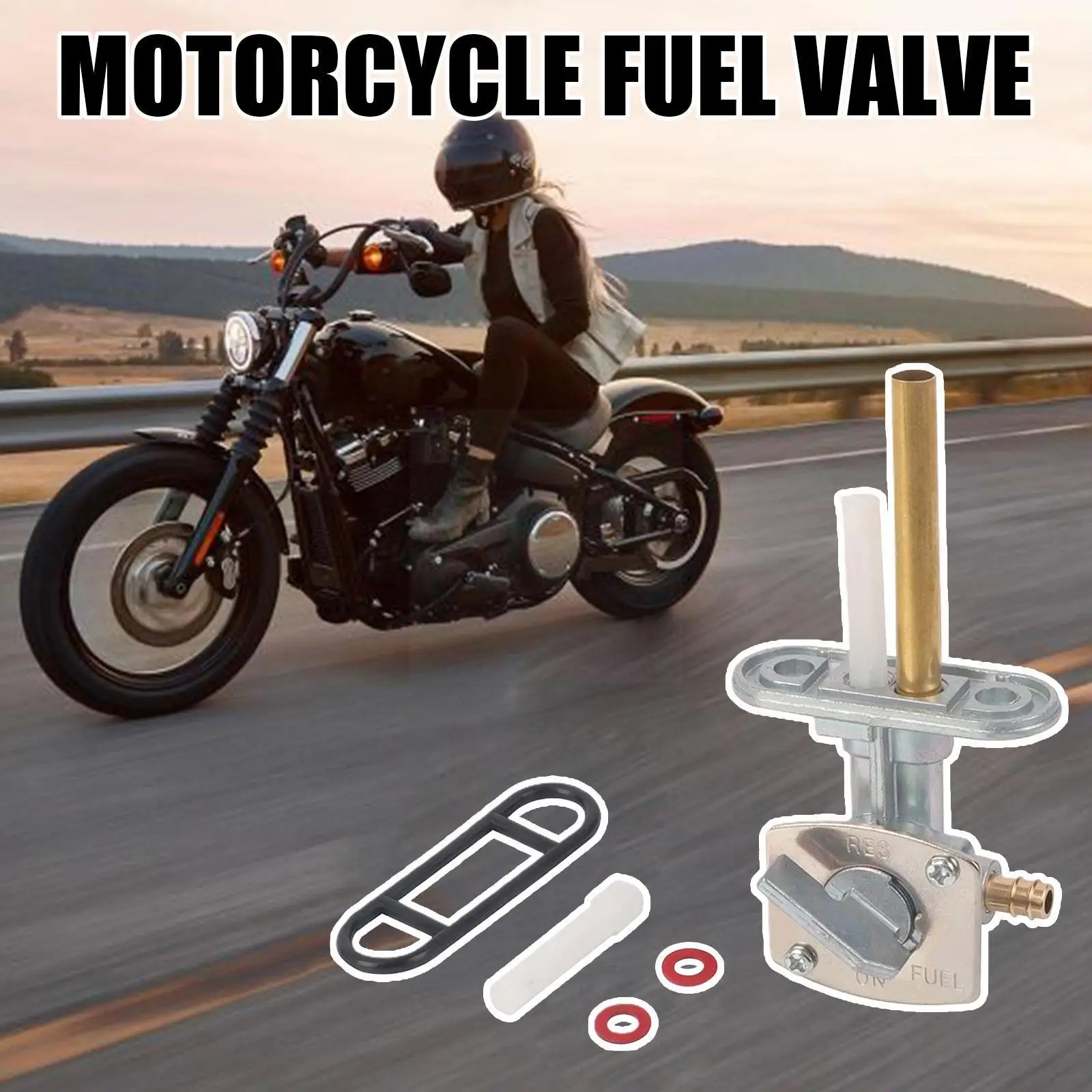 Tanio Motorcycle Gas Petrol Valve Fuel Tank Switch