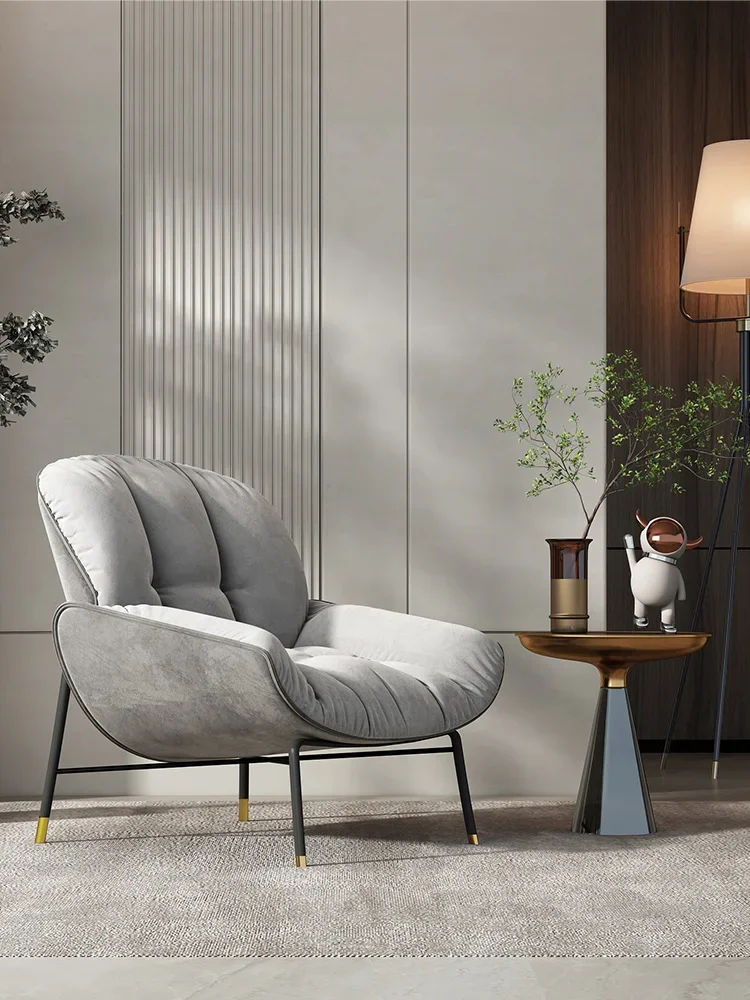 

Xl Wingback Chair Personality Shaped Recliner Light Luxury Lazy Living Room High Back Single-Seat Sofa Chair