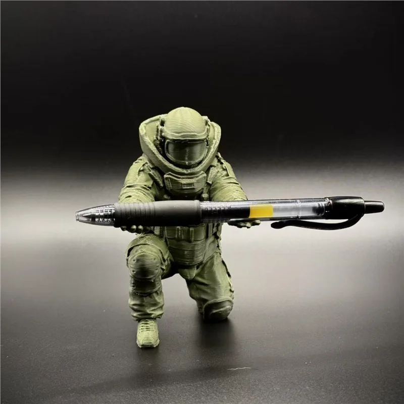 3D Printed Soldier Statue Pen Holder Desktop Organizer Creative Office Stationery Stand Cool Desk Decor Gift for Men Boys 5