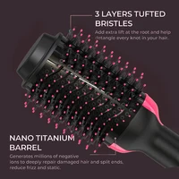 LISAPRO 2 en 1 une étape sèche-cheveux et volumateur lisseur brosse à Air chaud bigoudi beauté et santé coiffage 5