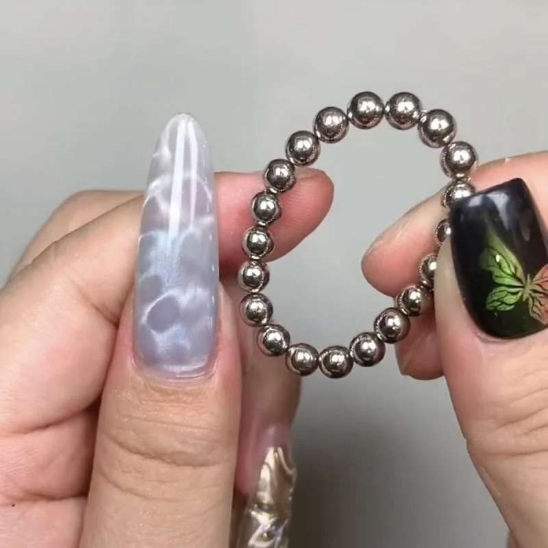 20Pcs/Set Round Magnet Beads Multi-function Nails Sparkling Flower Carving Cat Magnet For Gel Polish Disassemble Nail Art Tools