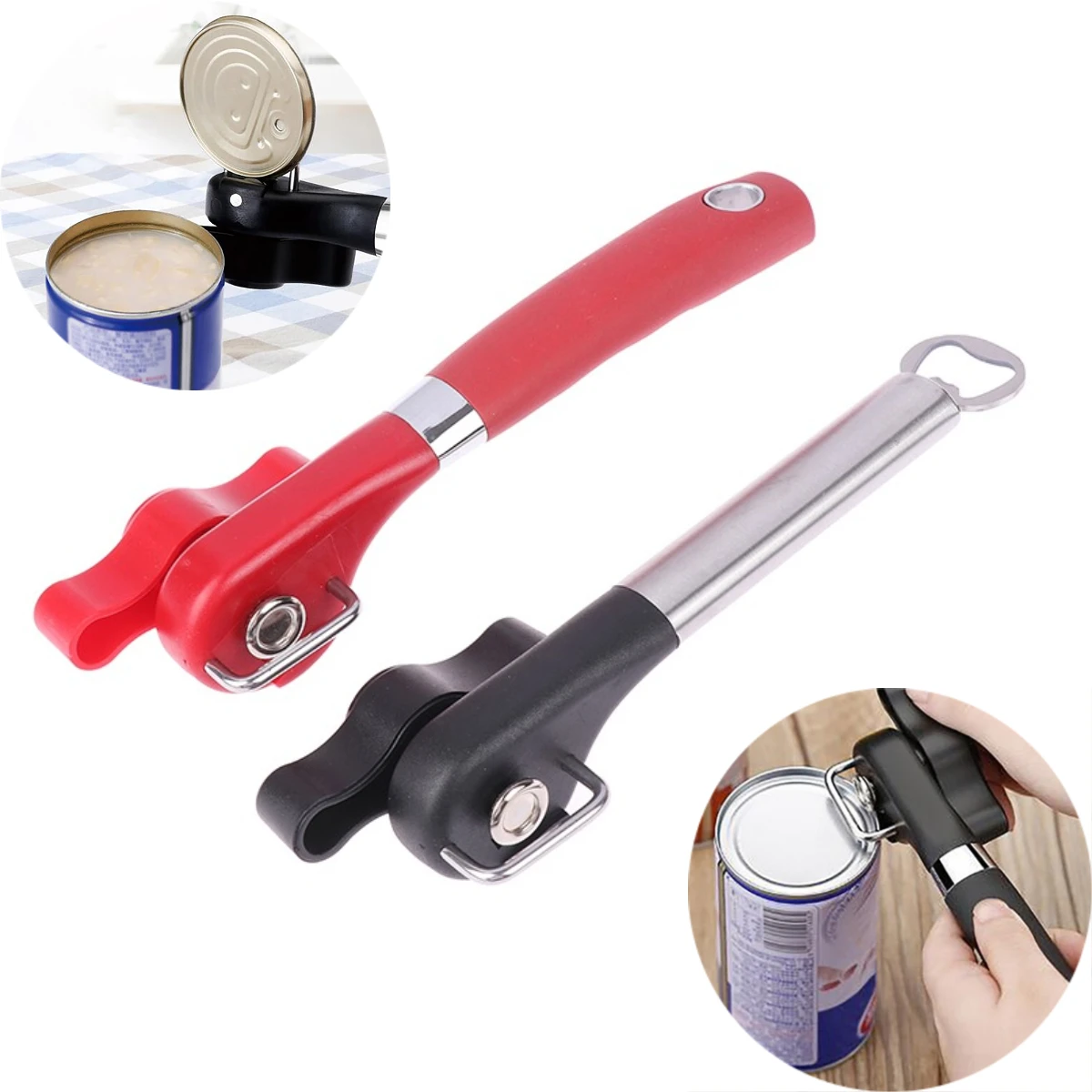 

1PCS Cans Opener Professional Handheld Manual Can Openers Side Cut Manual Jar Opener Kitchen Tools 22x3.8cm