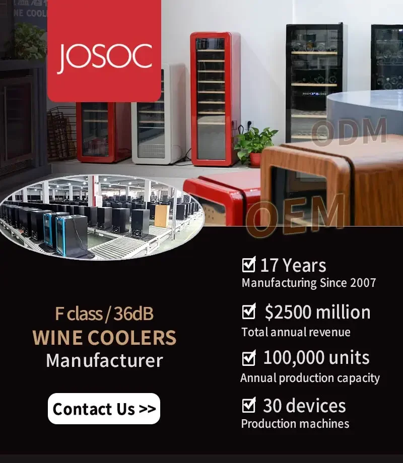 Josoo Digital Euro Cave Wine Vinoteca Fridge Mini Winecooler Wine Cellar Dual Zone