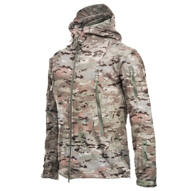 Shark Skin Soft Shell Jackets Men Tactical Windproof Waterproof jacket men Army Combat Jackets Mens Hooded Bomber Coats