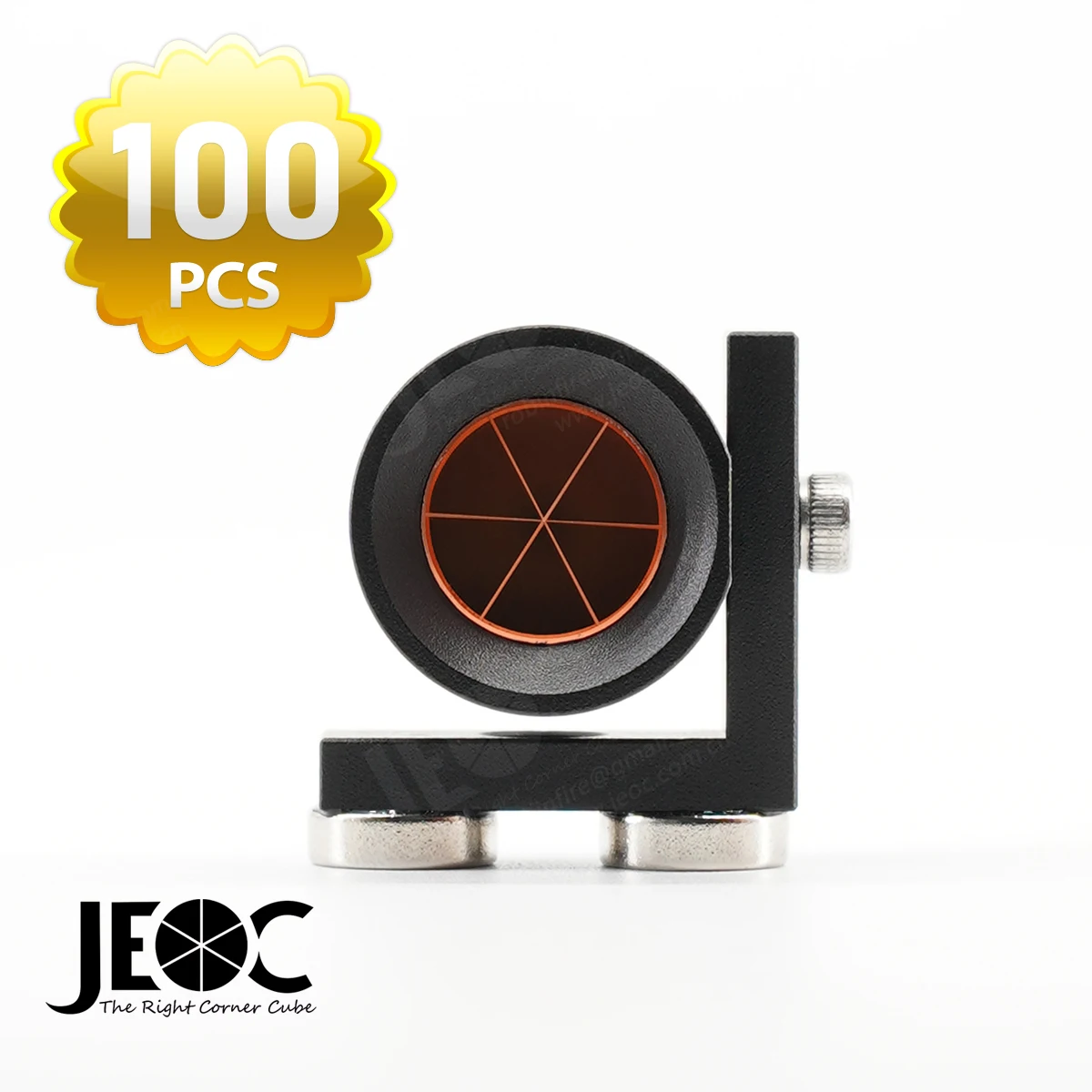 

100 комплектов полудюймовой контрольной призмы JEOC GMP104s, 0,5-дюймового мини-отражателя с 90-градусным L-образным стержнем и магнитным основанием