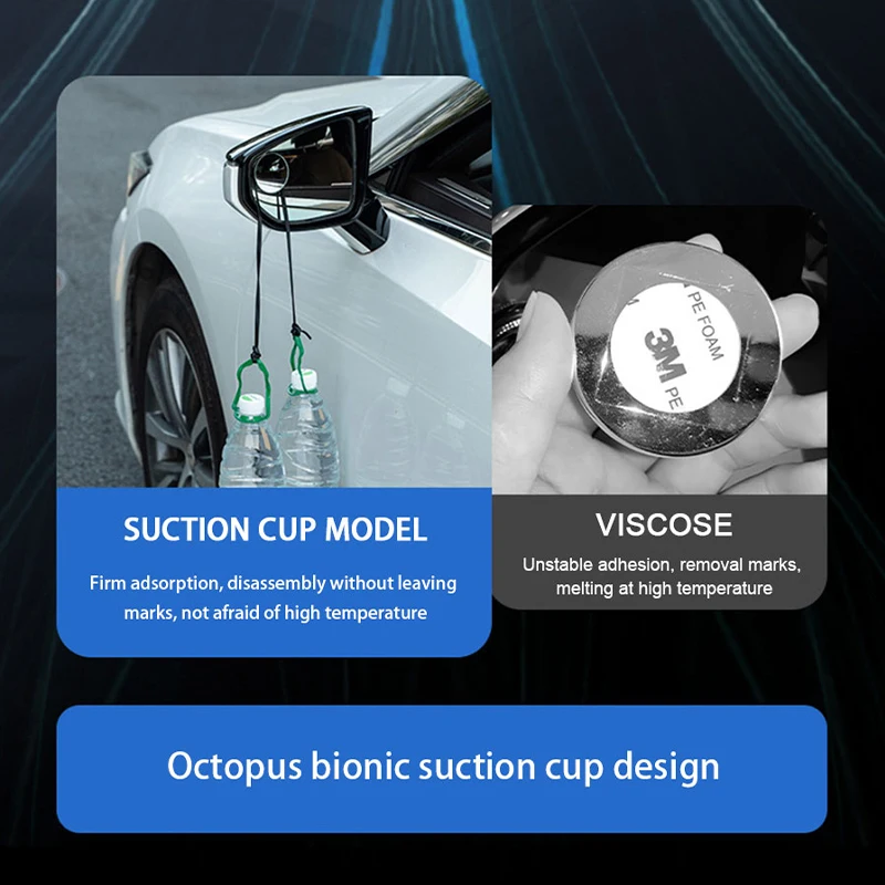 Wide Angle Convex Rear View Mirror with 360 Rotation for Cars