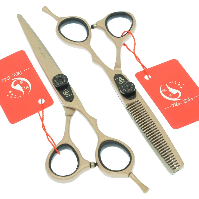 Meisha 5.5/6 inch Professional Hair Cutting Scissors Set Thinning Shears Japanese Steel Barber Salon Hairdressing Tools A0083A