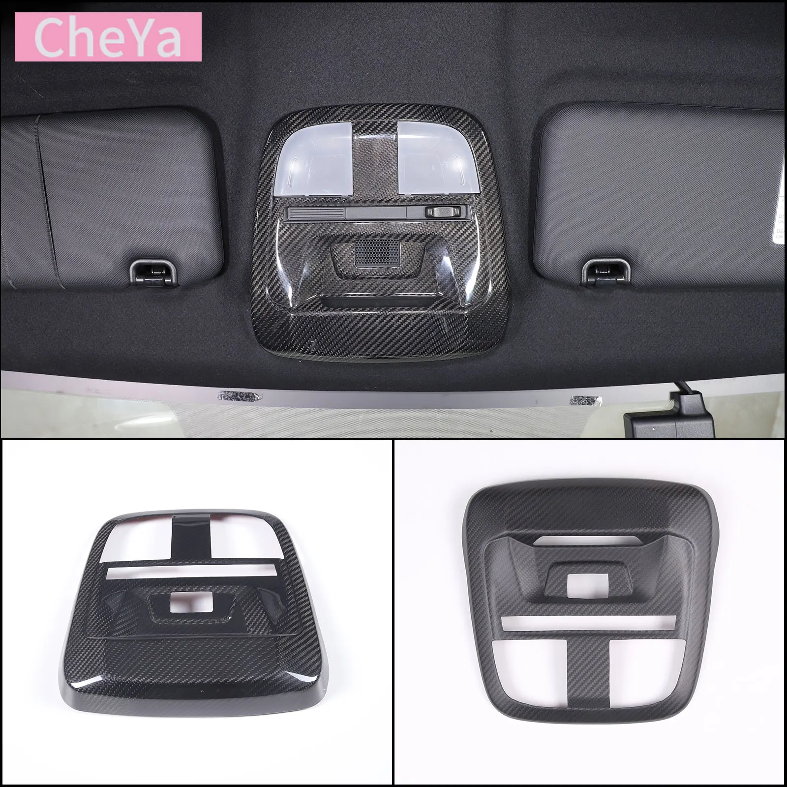 

Real Carbon Fiber Car Front Reading Light Panel Frame Cover for Subaru BRZ 2022 Interior Accessories 1 Pcs