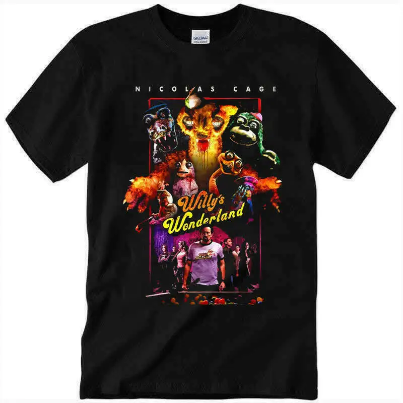 Willys Wonderland 2021 Poster Shirt Alexander Cage Battles Animatronic Robot S 5Xl
