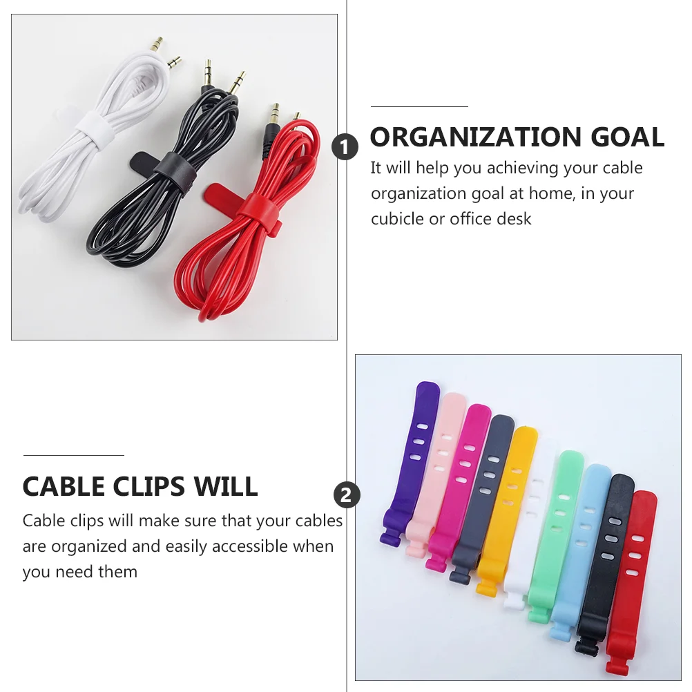 

50pcs Wire Cord Holders Cord Management Organizers Home Wire Managements Ties