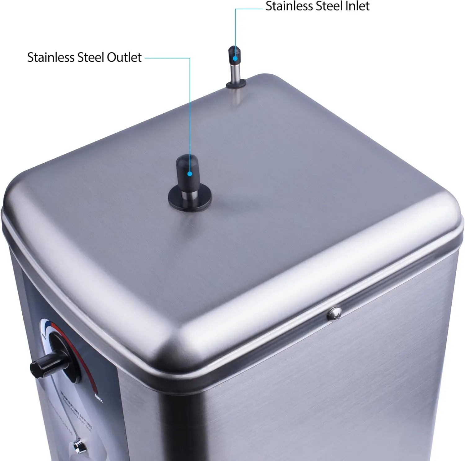 Ready Hot 41- -200-F560-BN Instant Hot Water Dispenser System, 2.5 Quarts, Manual Dial Dual Lever Hot and Cold Water Faucet Bru 5