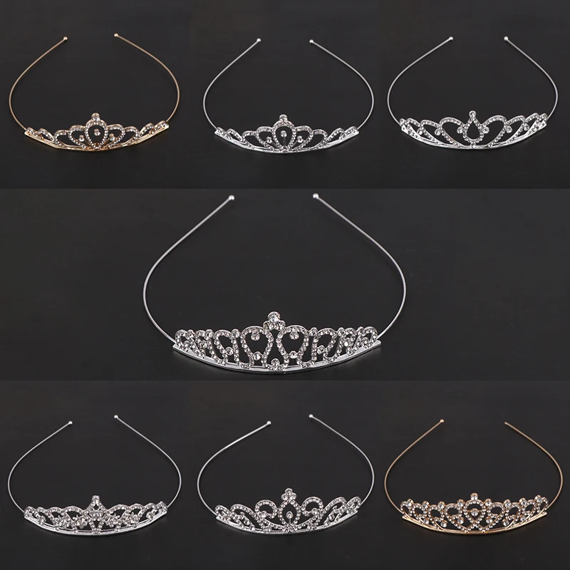 Women Rhinestone Sweet Wind Princess Tiara Birthday Party Crown For Performance Party Decorative Crown