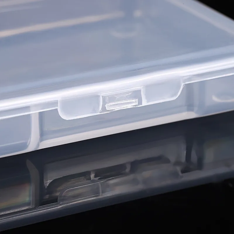 10pcs Transparent Rectangular Plastic Storage Boxes with Flip-Top Lids - Durable PP Material, Ideal for Organizing Small Items