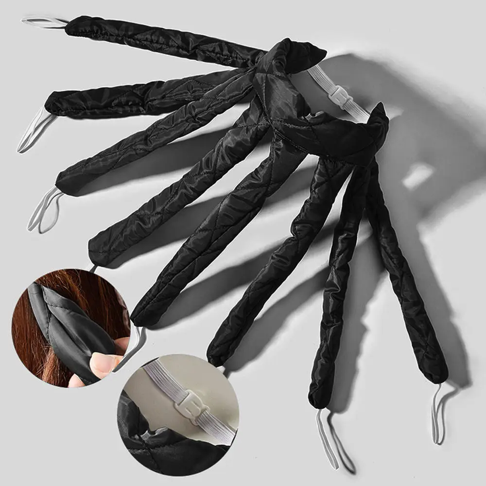 No Heat Lazy Hair Curler Rollers Heatless Curling Rod Headband Curls Silk Ribbon Sleeping Soft Wave Former Curls Ribbon 12 Color