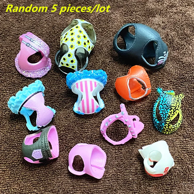Random 5 pcs/lot Mixed Styles Plastic Clothes LOLs Pets Doll Pet Outfit Dog Cat Pony Rabbit Kids Gift Birthday Toy doll accessories doll clothes