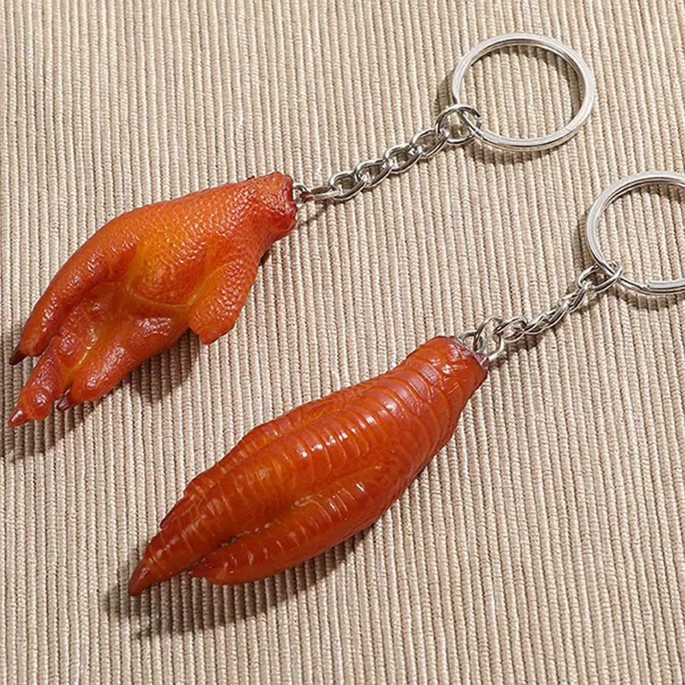 Tür Auto Schlüssel PVC Schweinefleisch Bauch Huhn Flügel Traber Simulation Lebensmittel Schlüsselanhänger Fast-Food-Schlüsselanhänger Modeschmuck Tasche Anhänger – Detail 1