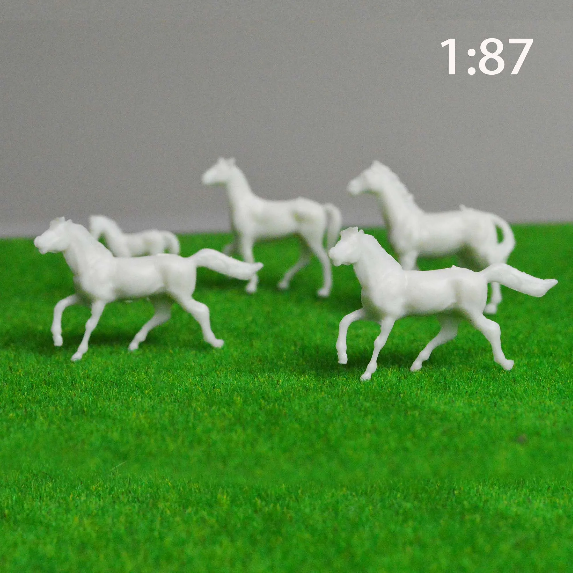 HO/N Scale Model Miniature Horses Cows Farm Animals 1:87 1:150 ABS Plastic Toys For Prairie Scene Layout Diorama Kits 10Pcs 2