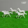 HO/N Scale Model Miniature Horses Cows Farm Animals 1:87 1:150 ABS Plastic Toys For Prairie Scene Layout Diorama Kits 10Pcs 2