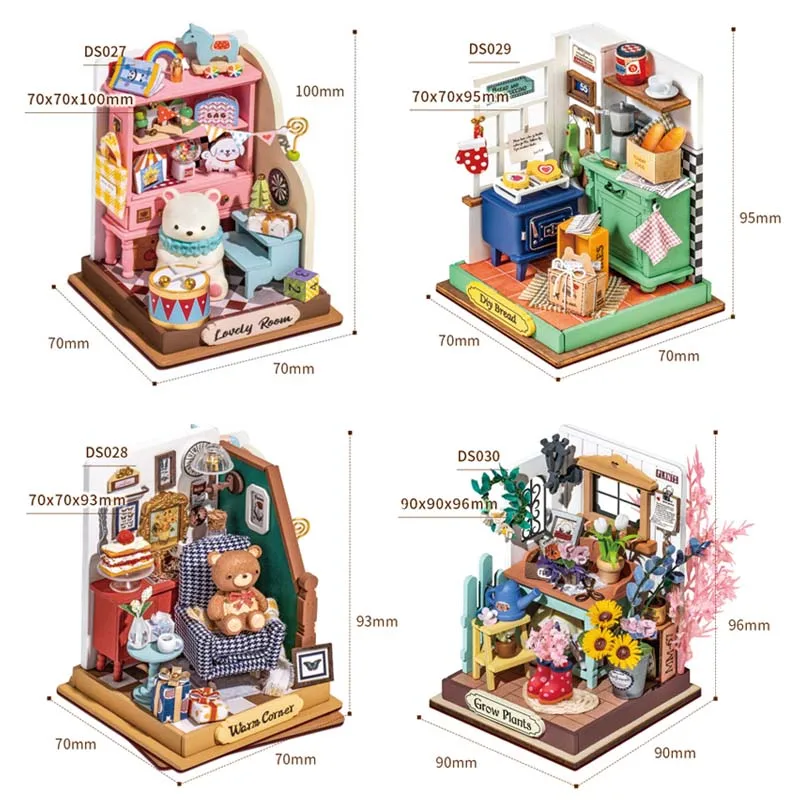 DIY Handmade Decompression Assembly Wooden Hut Puzzle Kawaii Miniature Dollhouse Girls Creative Gift Kids Toys 2023 Dropshipping “the red balloon” by paul klee jigsaw puzzle wooden name custom personalized diorama accessories personalised toys puzzle