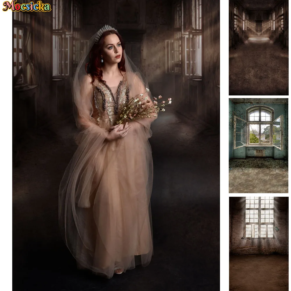 

Retro Portrait Art Photo Mopping Floor Photography Backdrop Prop Window Light Decor Background Child Pregnant Woman Studio Kit