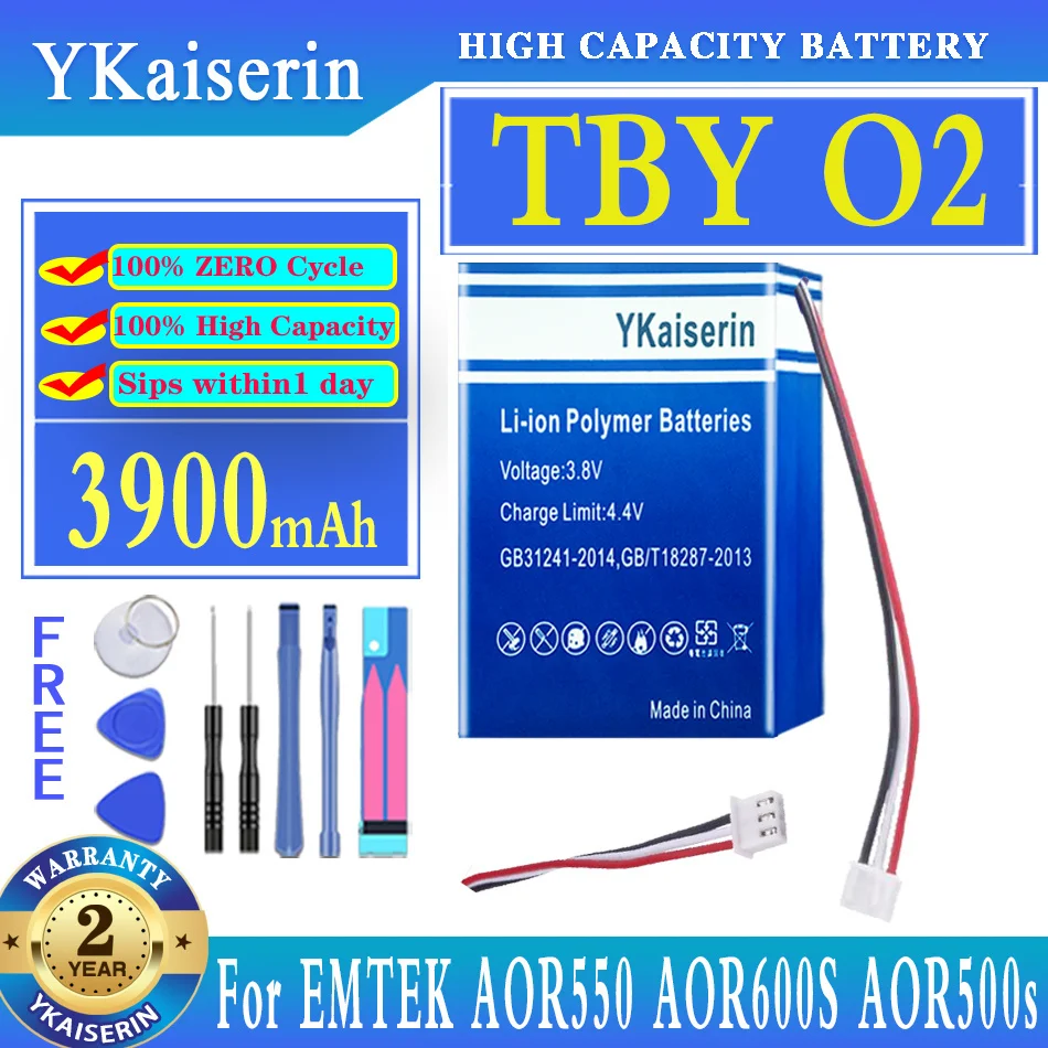 

YKaiserin 3900mAh Replacement Battery TBY O2 For EMTEK AOR550 AOR600S AOR500s