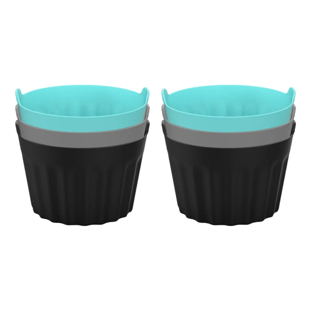 3/6/9Pcs Accessories Air Fryer Egg Poacher Moulds Silicone Air Fryer Eggs Ramekins Tool Meal Preparation Air Fryer Egg Moulds