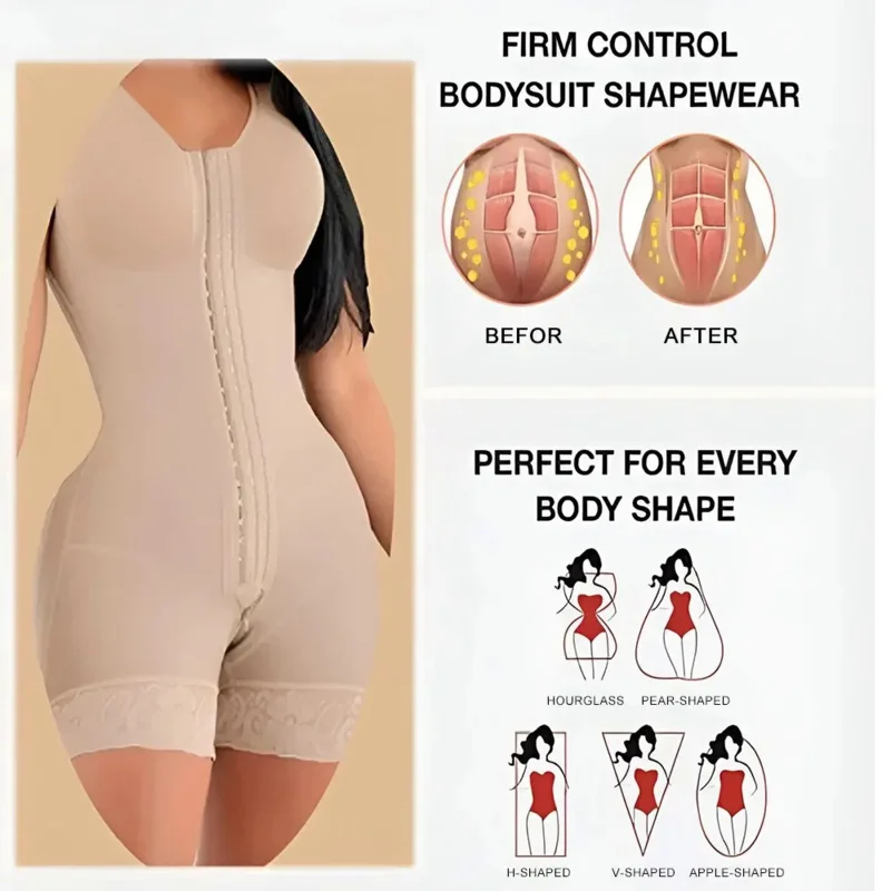 

New Women's Zipper One-Piece Full Body Shapeweard Sports Girdle Waist Postpartum Corset Body Slimming Lift Buttocks Body Suit