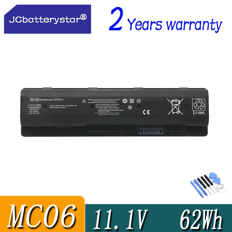 

JC MC06 MC04 Laptop Battery For HP ENVY 17t-n100 m7-n011dx 17t-n000 m7-n109dx HSTNN-PB6L HSTNN-PB6R 806953-851 11.1V 62WH